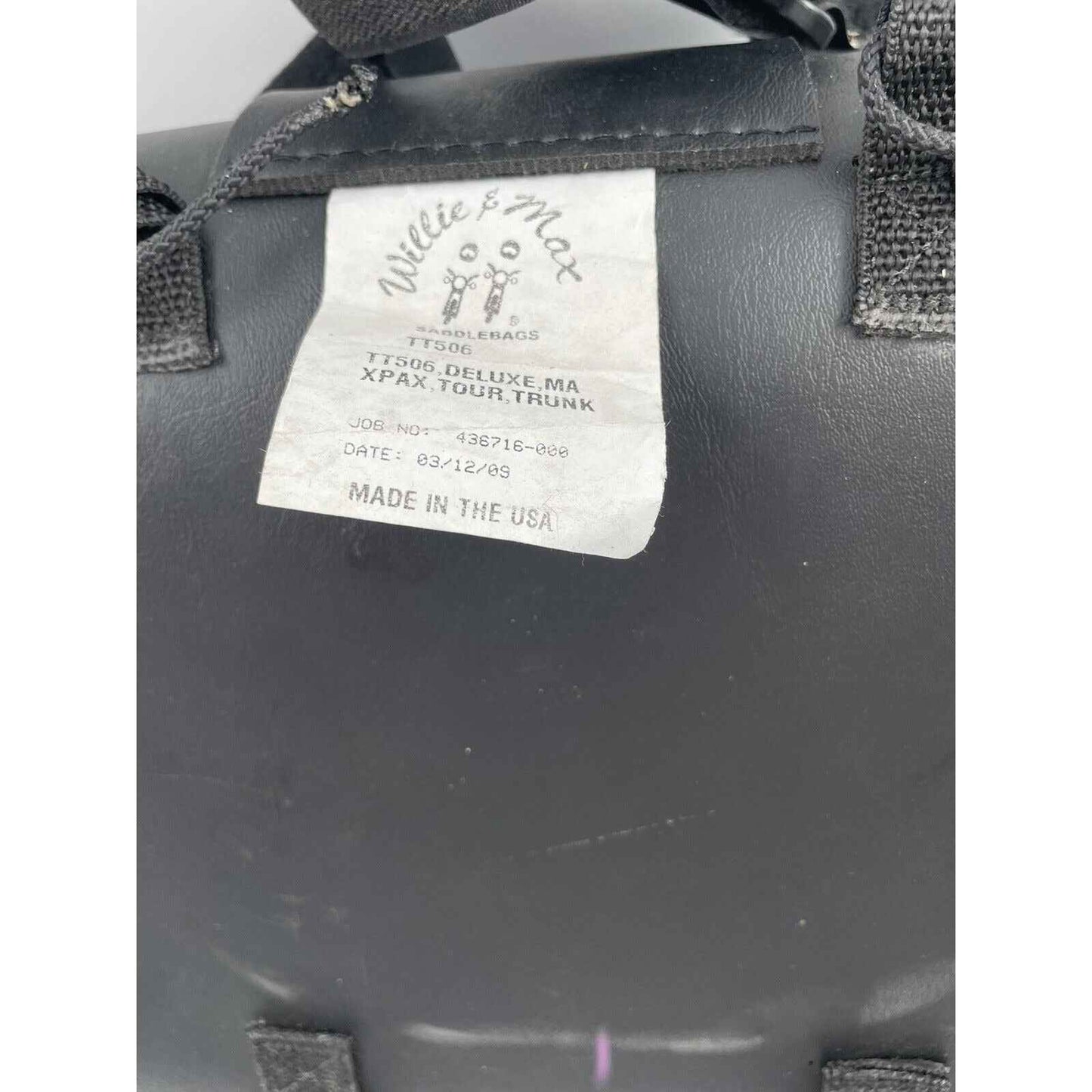 Willie & Max Deluxe Max Pax - TT506 Motorcycle Saddlebag (A1)