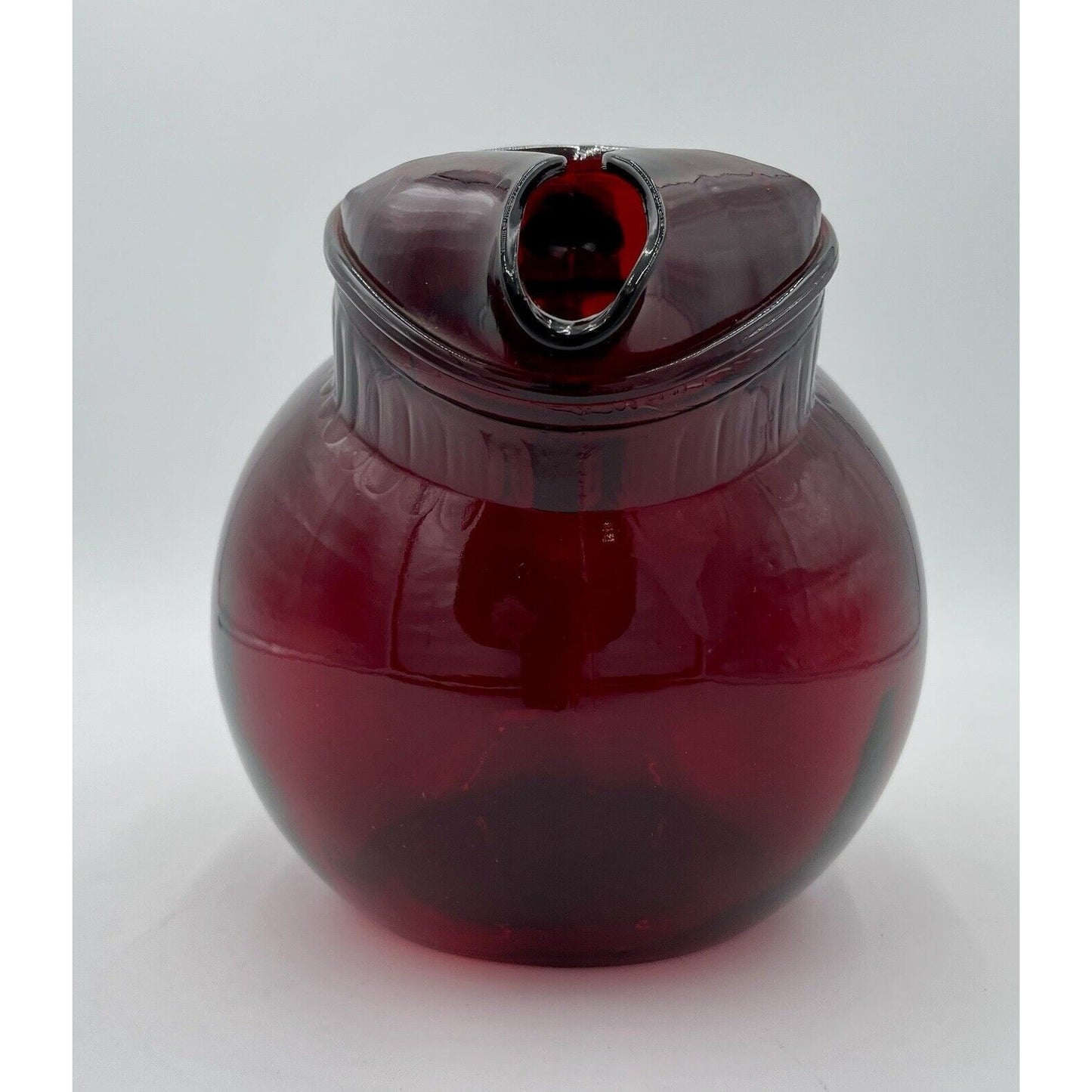 Vintage Anchor Hocking Tilt Ruby Red Ball Pitcher (D7) - Vintosh Vintage