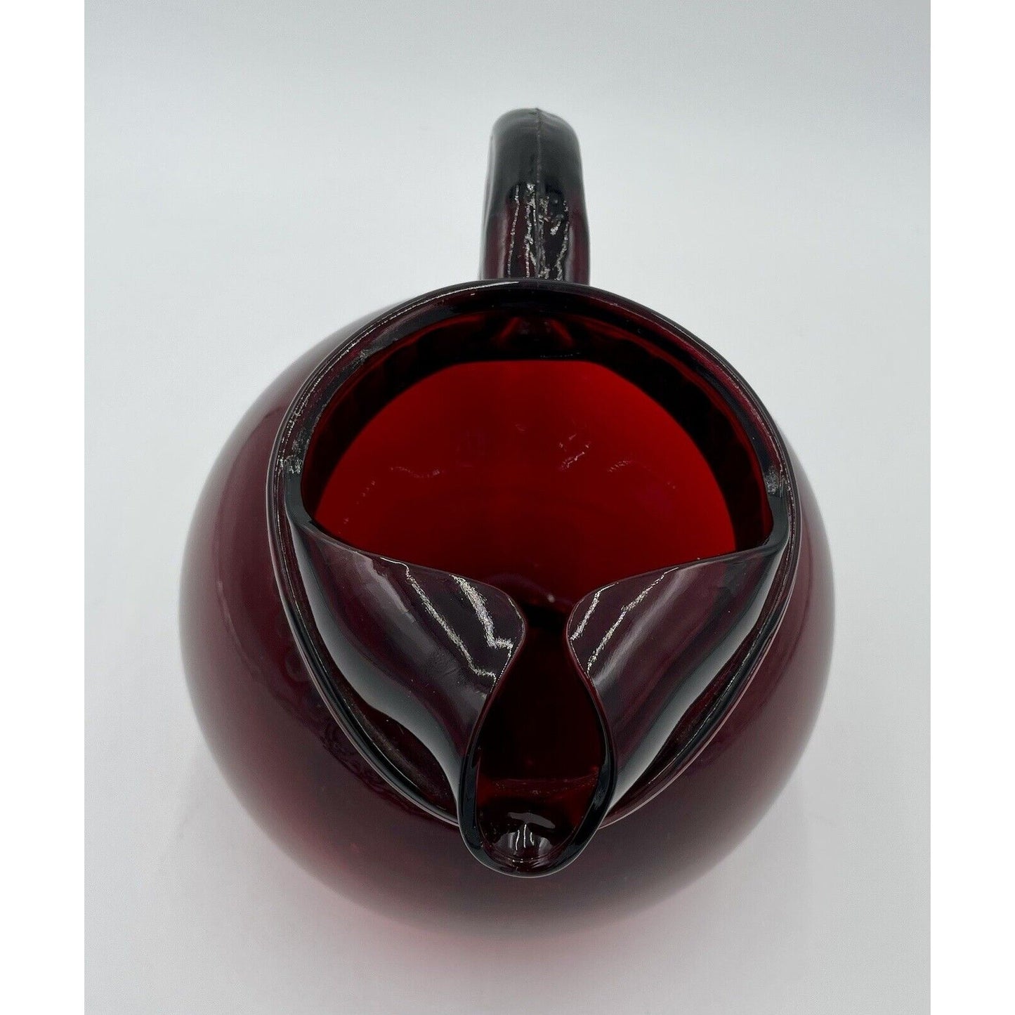 Vintage Anchor Hocking Tilt Ruby Red Ball Pitcher (D7) - Vintosh Vintage