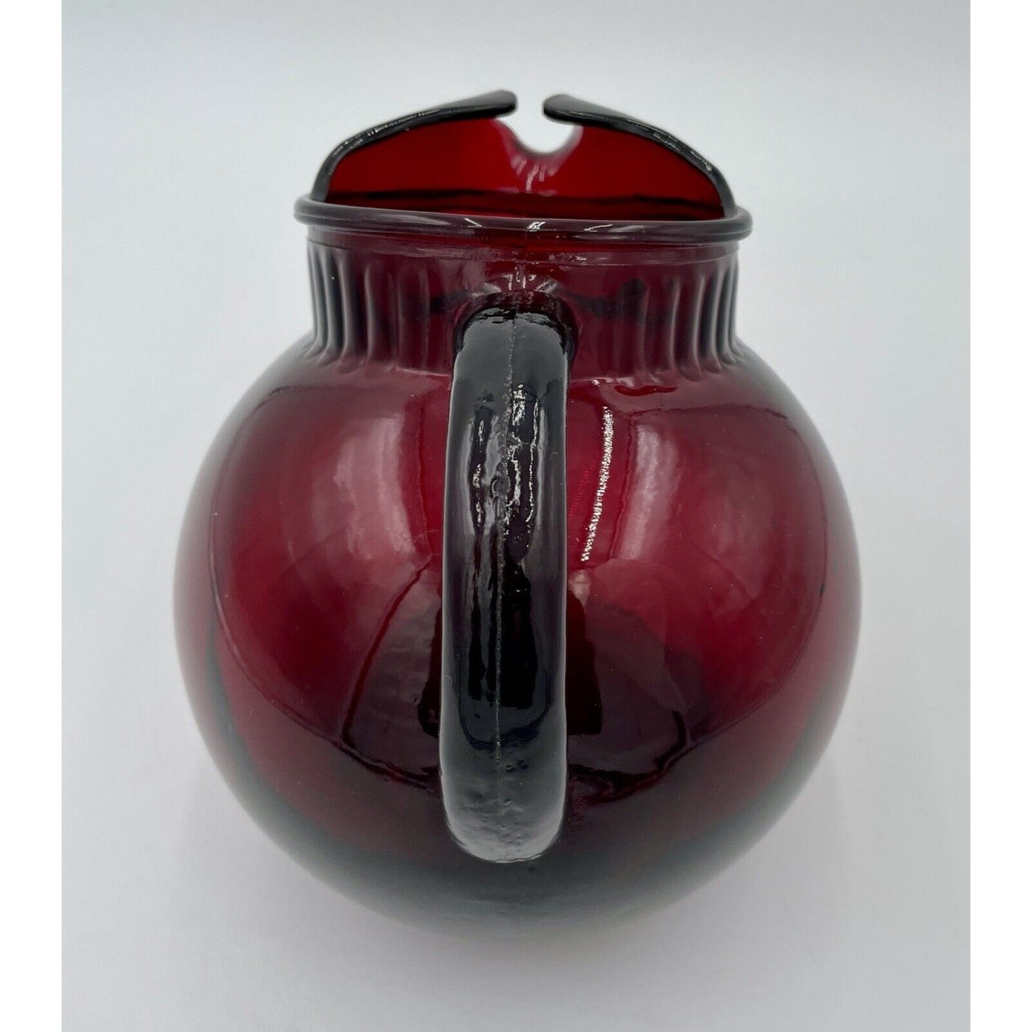 Vintage Anchor Hocking Tilt Ruby Red Ball Pitcher (D7) - Vintosh Vintage