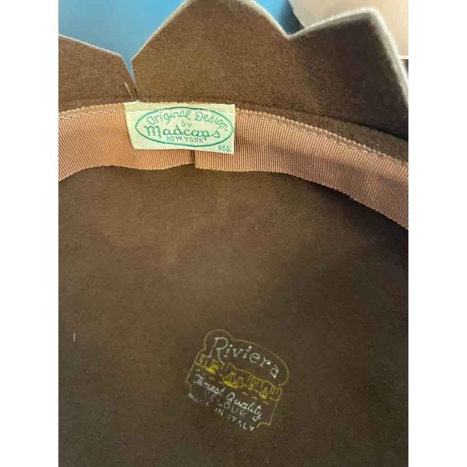 Vintage Scalloped Velour Hat By Original Design By Madcaps