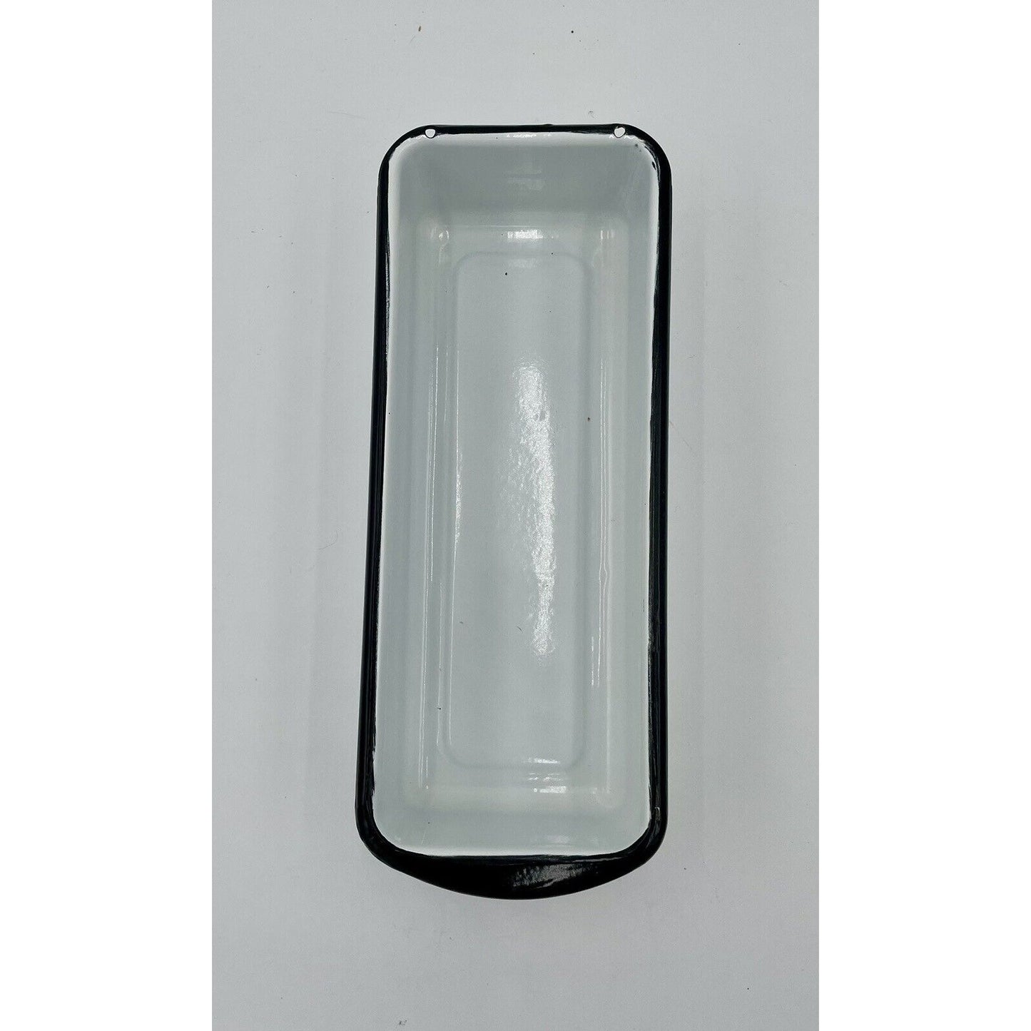 Vintage White Enamelware Medical Instrument Tray - Rectangular With Handle - Vintosh Vintage