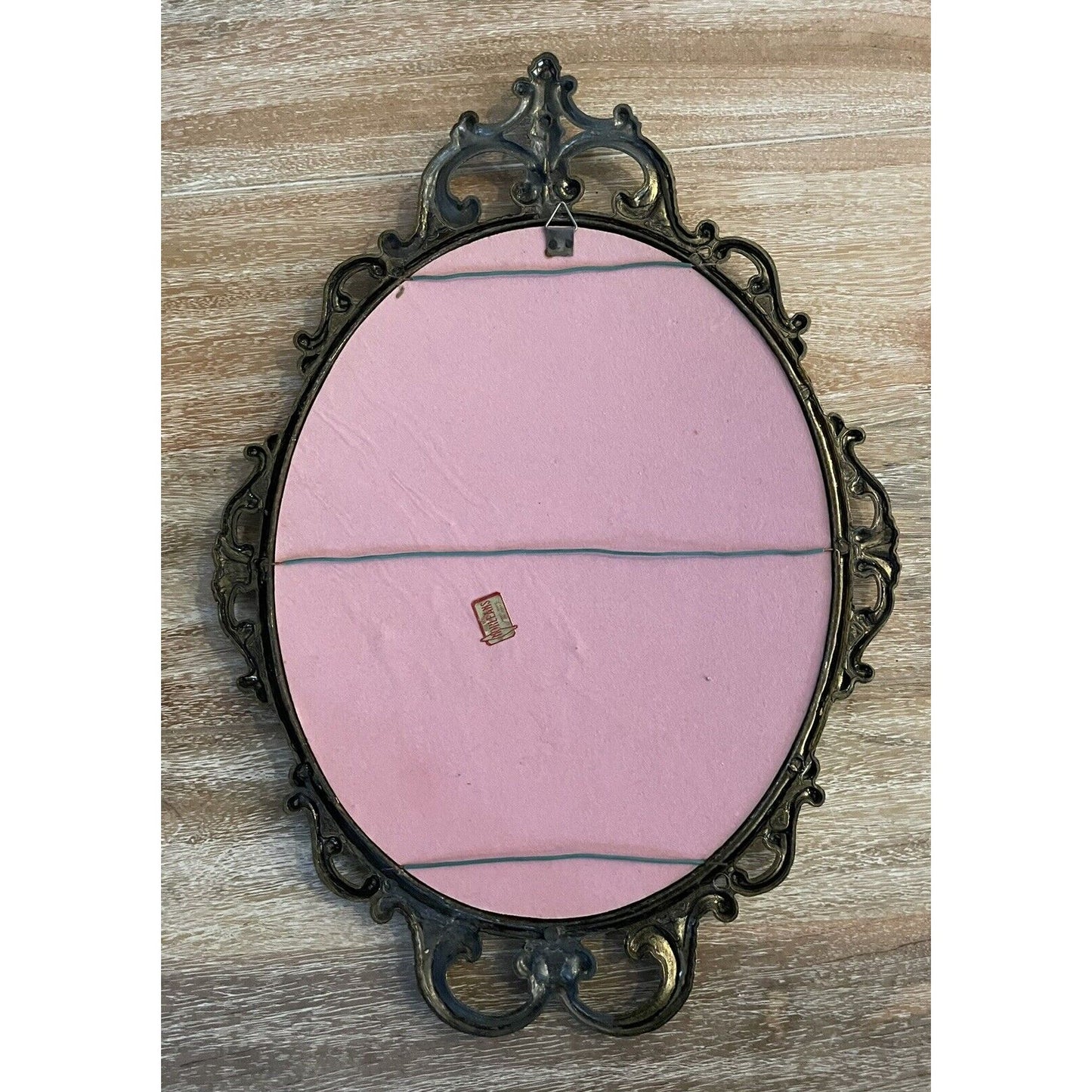 Blue Boy Gainsborough Baroque Ornate Oval Brass Frame 17"x12" ConvexGlass Italy - Vintosh Vintage