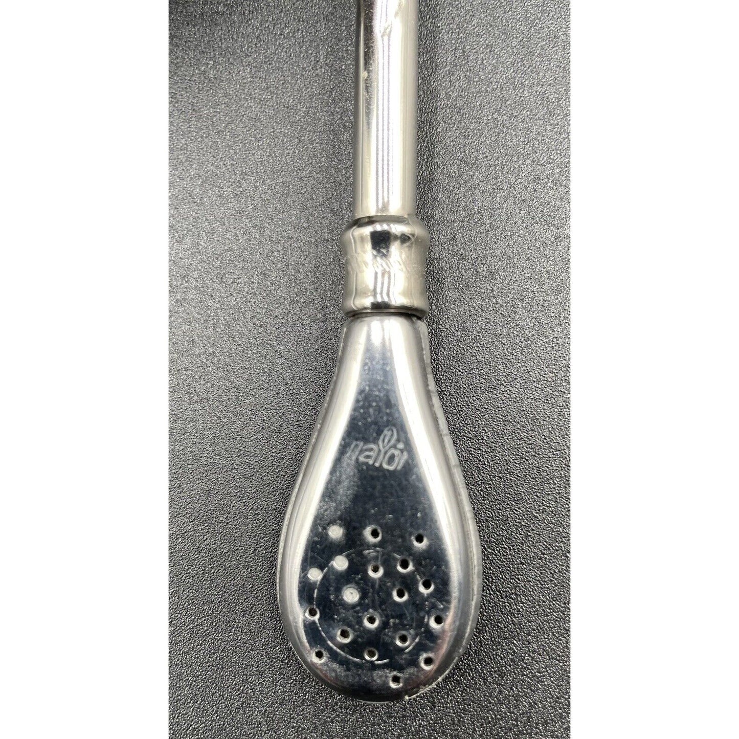 Vintage Yerba Mate Tea Footed Gourd Cup with Silver Trim & Bombilla Straw (C-BM) - Vintosh Vintage