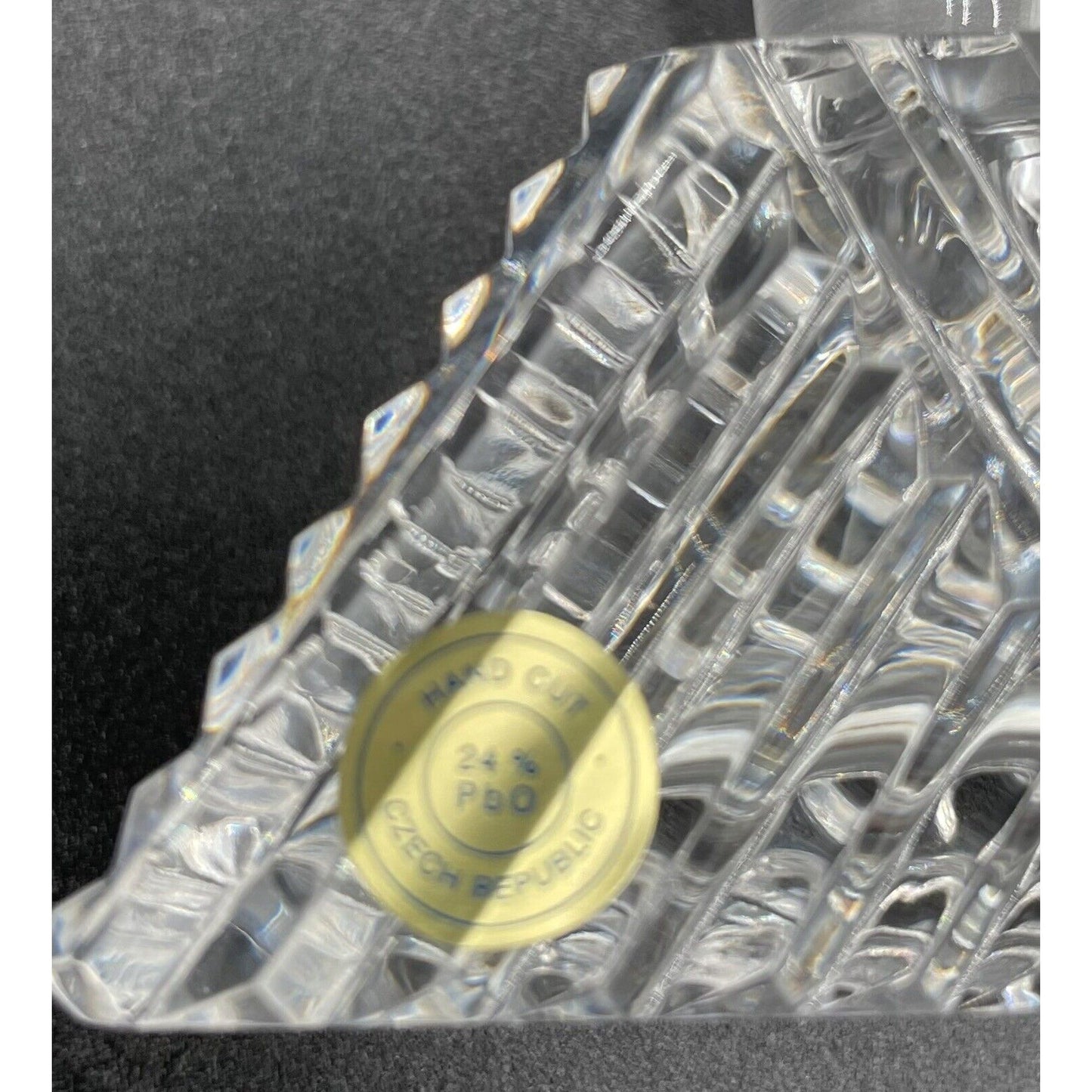 Vintage Hand Cut Lead Crystal Perfume Bottle - Czech Republic (C6) - Vintosh Vintage
