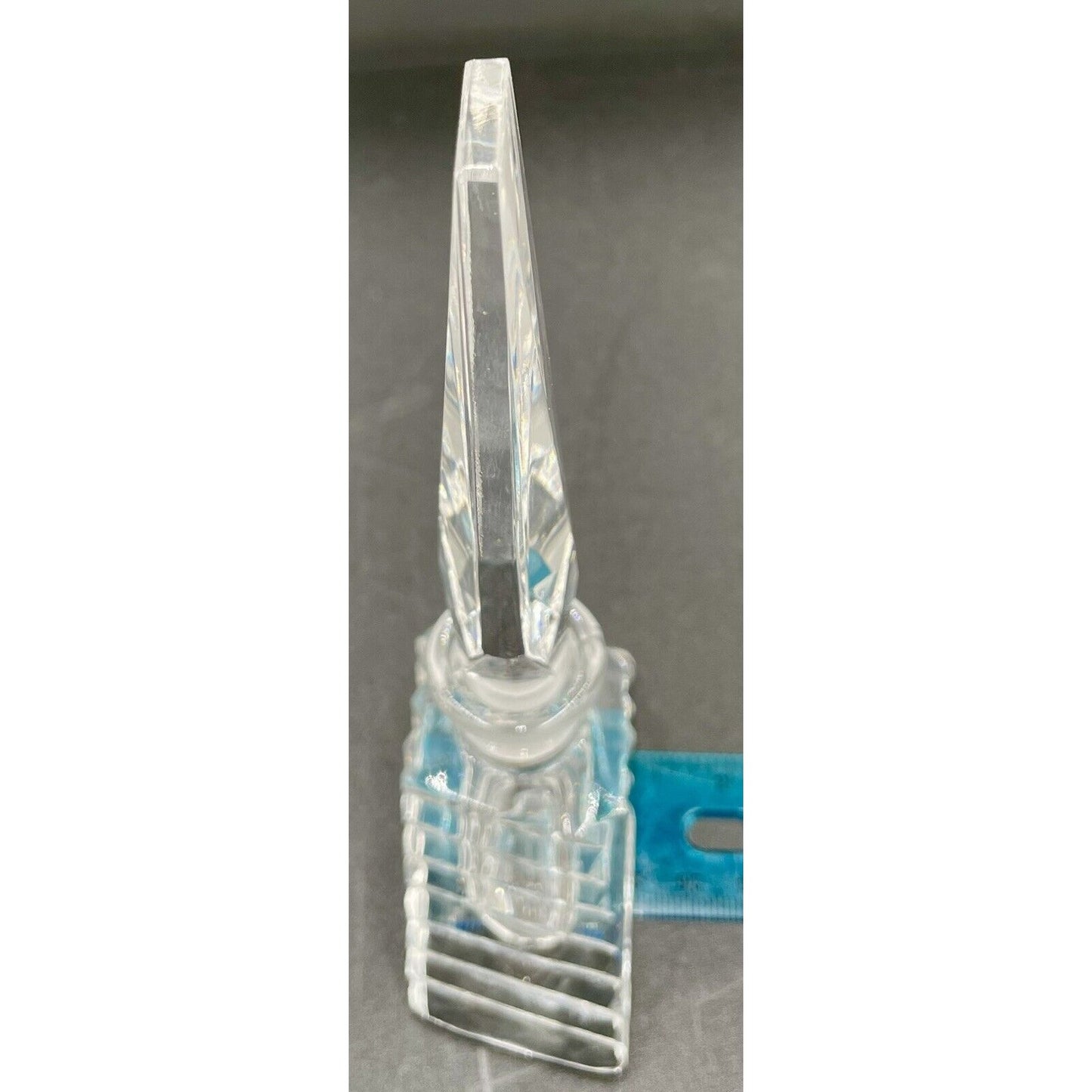Vintage Hand Cut Lead Crystal Perfume Bottle - Czech Republic (C6) - Vintosh Vintage