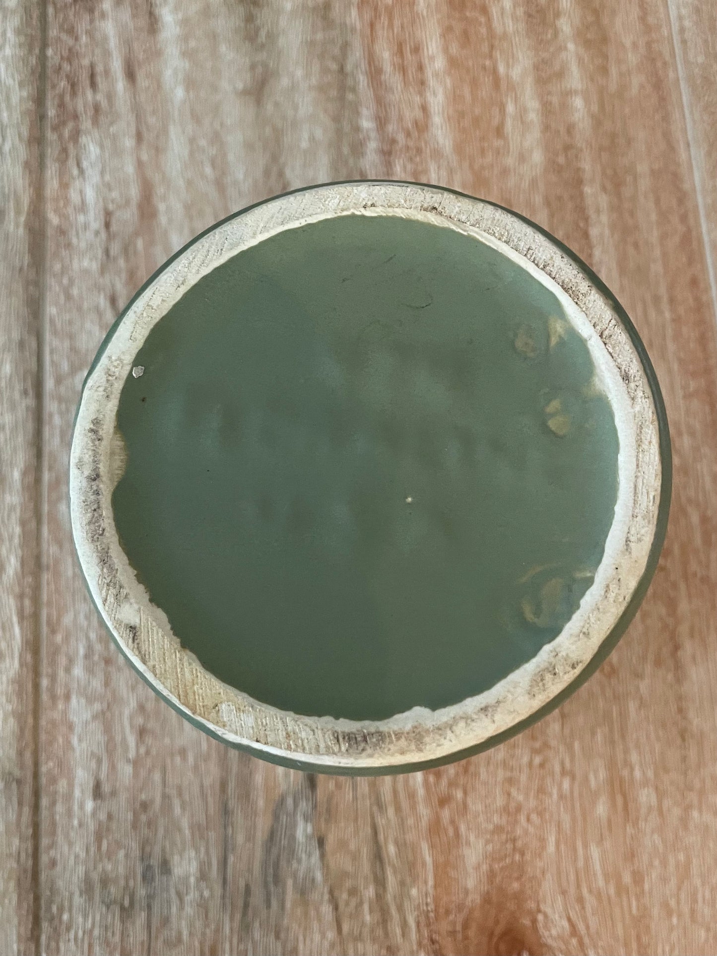 Vintage McCoy Floraline Pottery 474 Matte Sage Floral Planter Vase - Vintosh Vintage