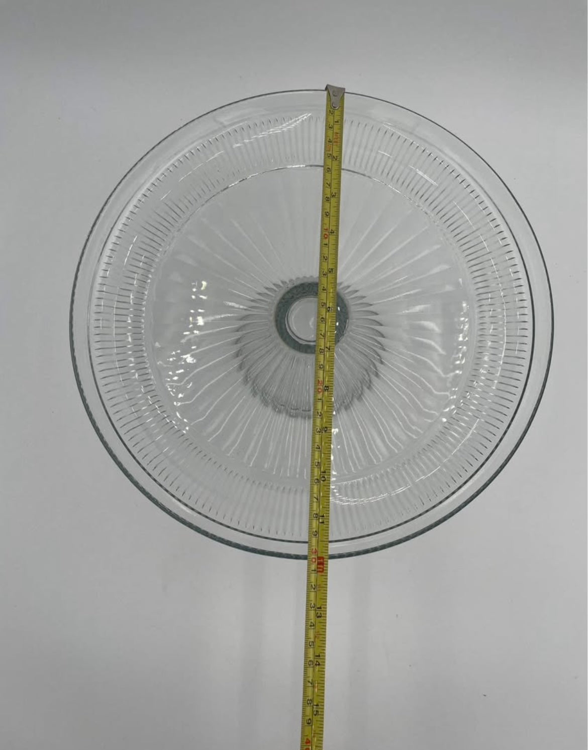 Vintage 12" Anchor Hocking Canton Clear Glass PedestalCake Stand