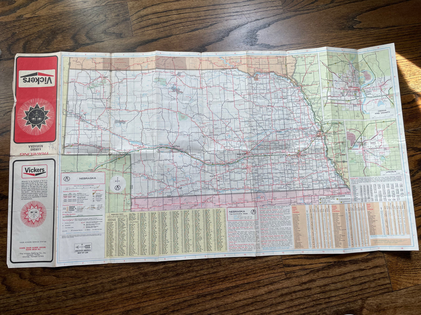4 1960/70s Vickers Gulf Standard Oil & Conoco Road Maps of
KS MO NE Eastern US GAS & Oil Ephemera - Vintosh Vintage