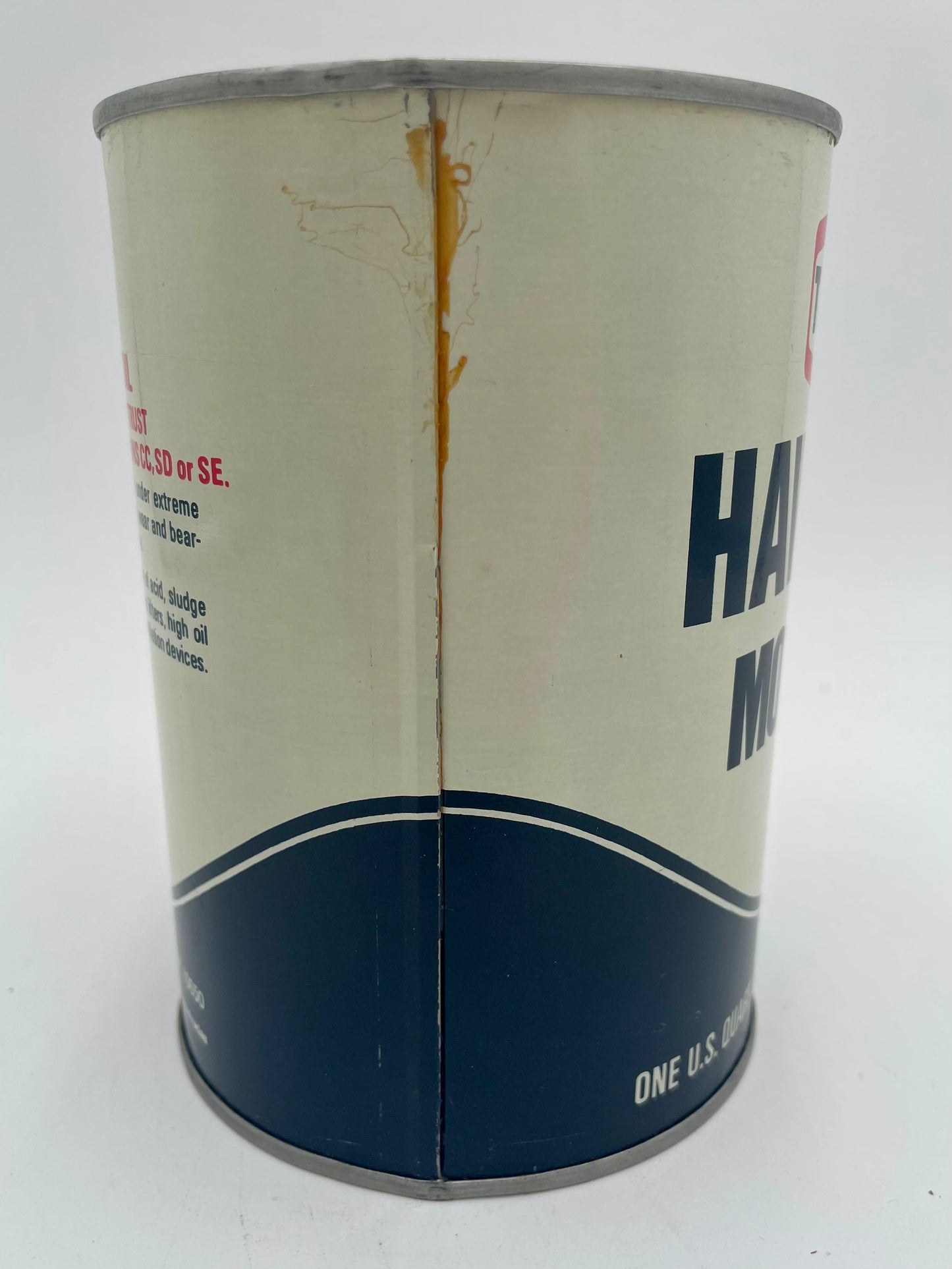 TEXACO HAVOLINE Motor Oil 1 FULL Quart Metal Can - 1978 NOS - Vintosh Vintage