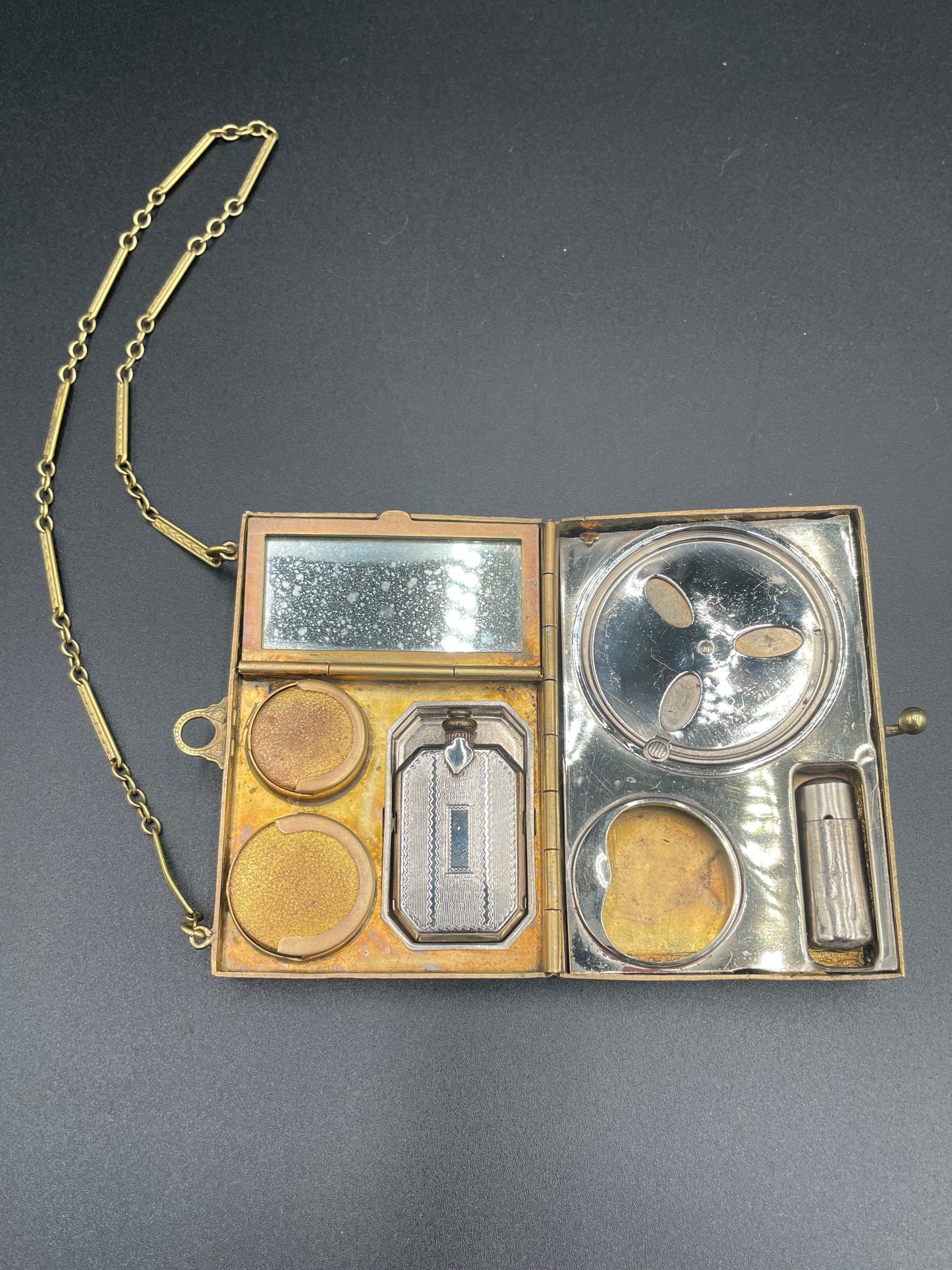 Art Nouveau Miniaudiere Pristine Antique Compact
Vanity Carryall Purse