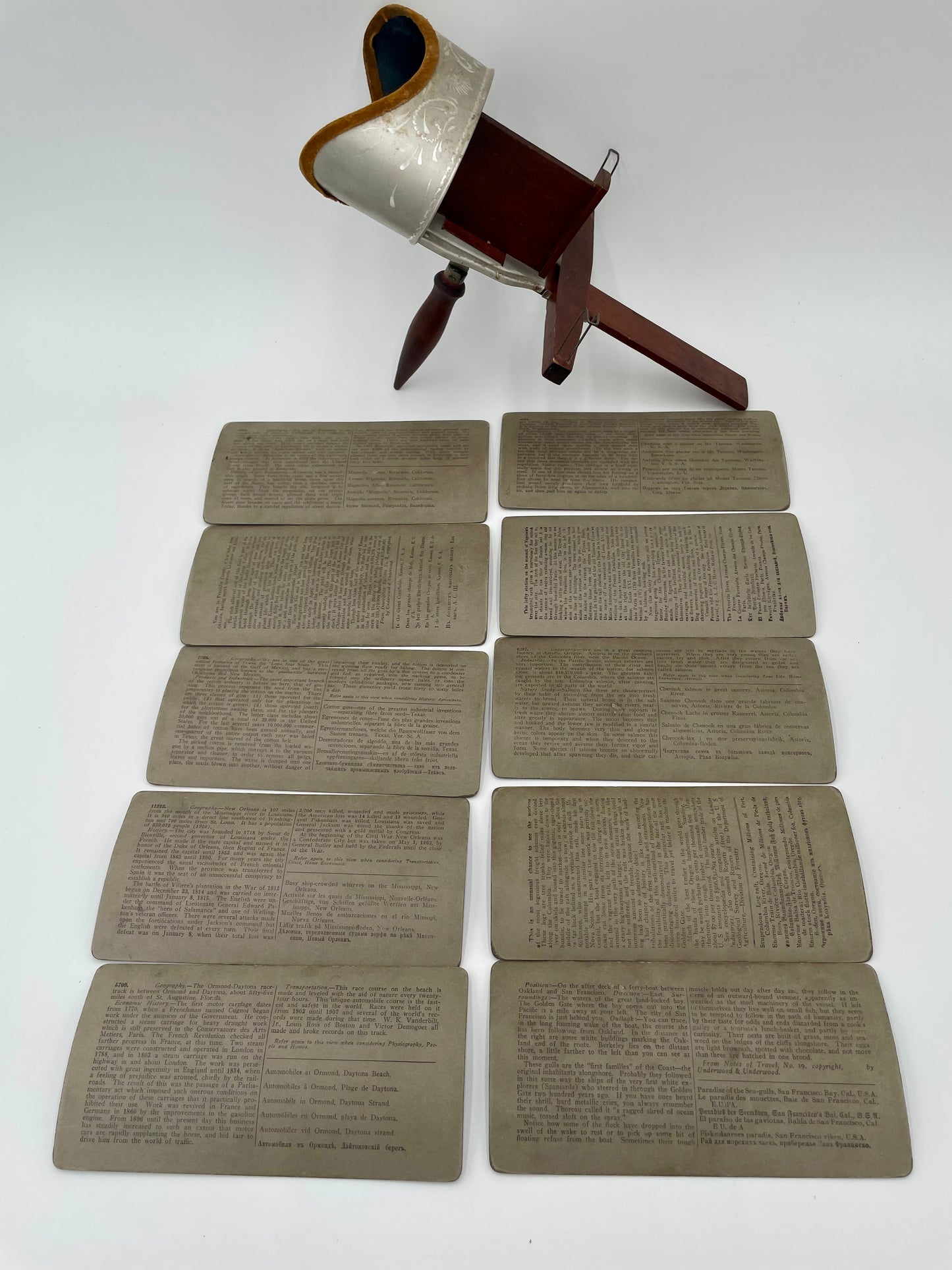 Antique Underwood Sun
Sculpture Stereoscope
Viewer & 10 Cards - Vintosh Vintage