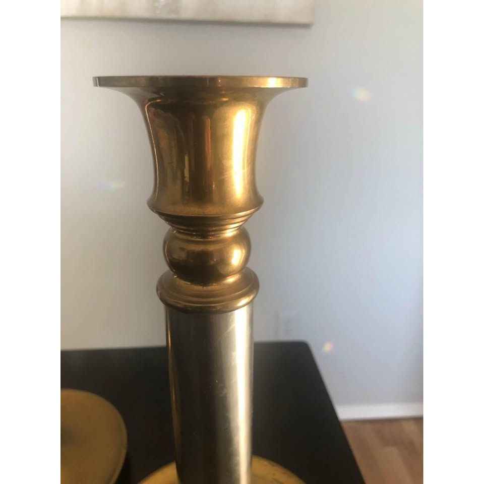 Two Vintage Heavy Metal Candle Sticks (C2)