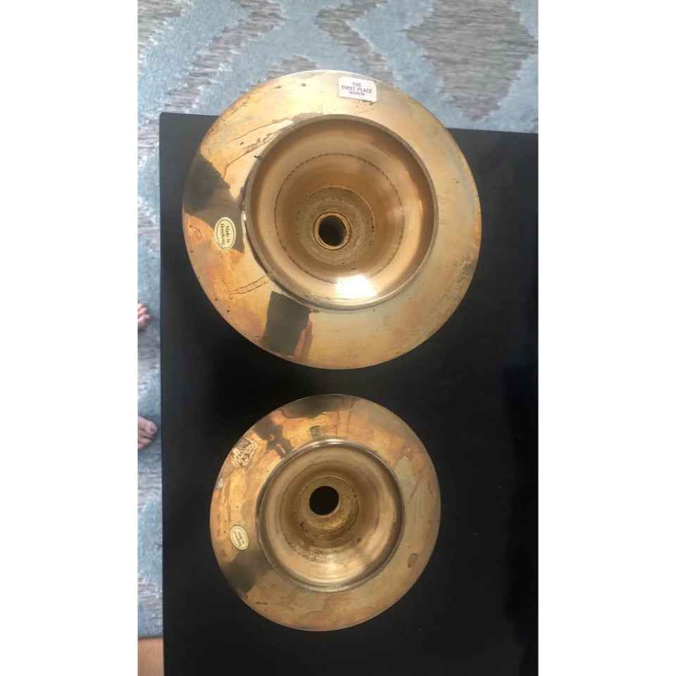 Two Vintage Heavy Metal Candle Sticks (C2)