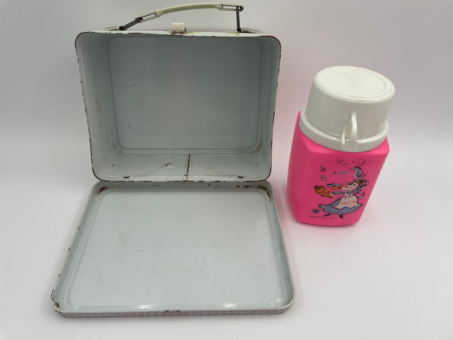 Original 1974 Polly Pal Classic Character Metal Lunch Box With Thermos - Vintosh Vintage