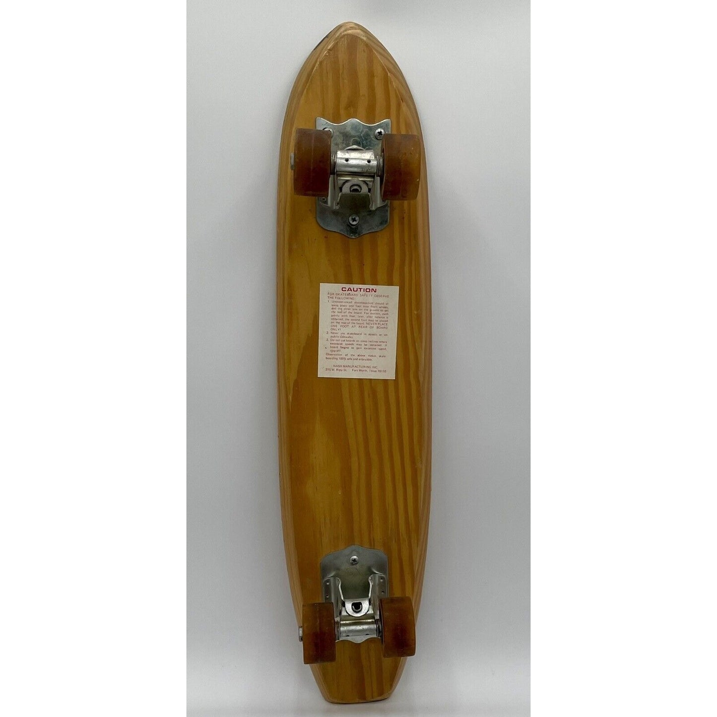 Original 1963 NASH "Goofy Foot" Wood Skateboard - Vintosh Vintage