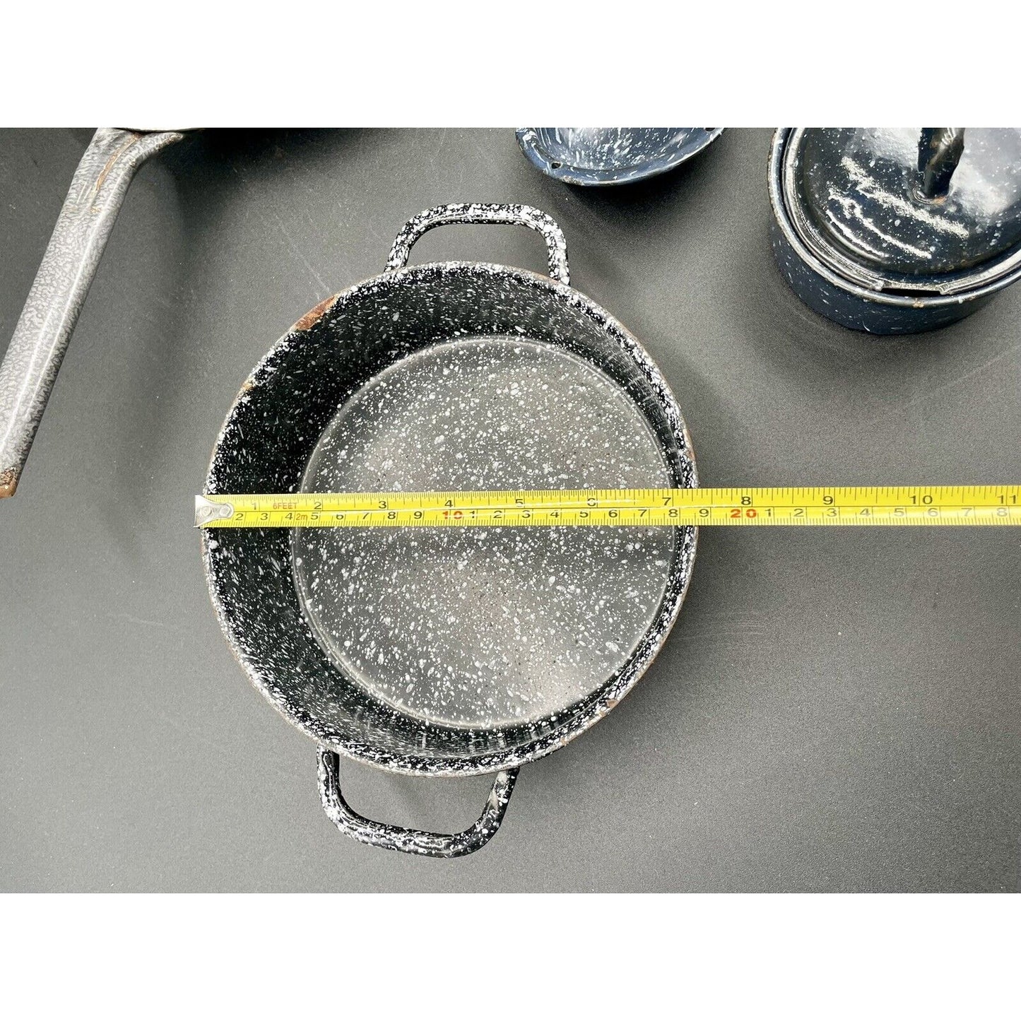 Six Piece Vintage Enameled Cookware (A3) - Vintosh Vintage