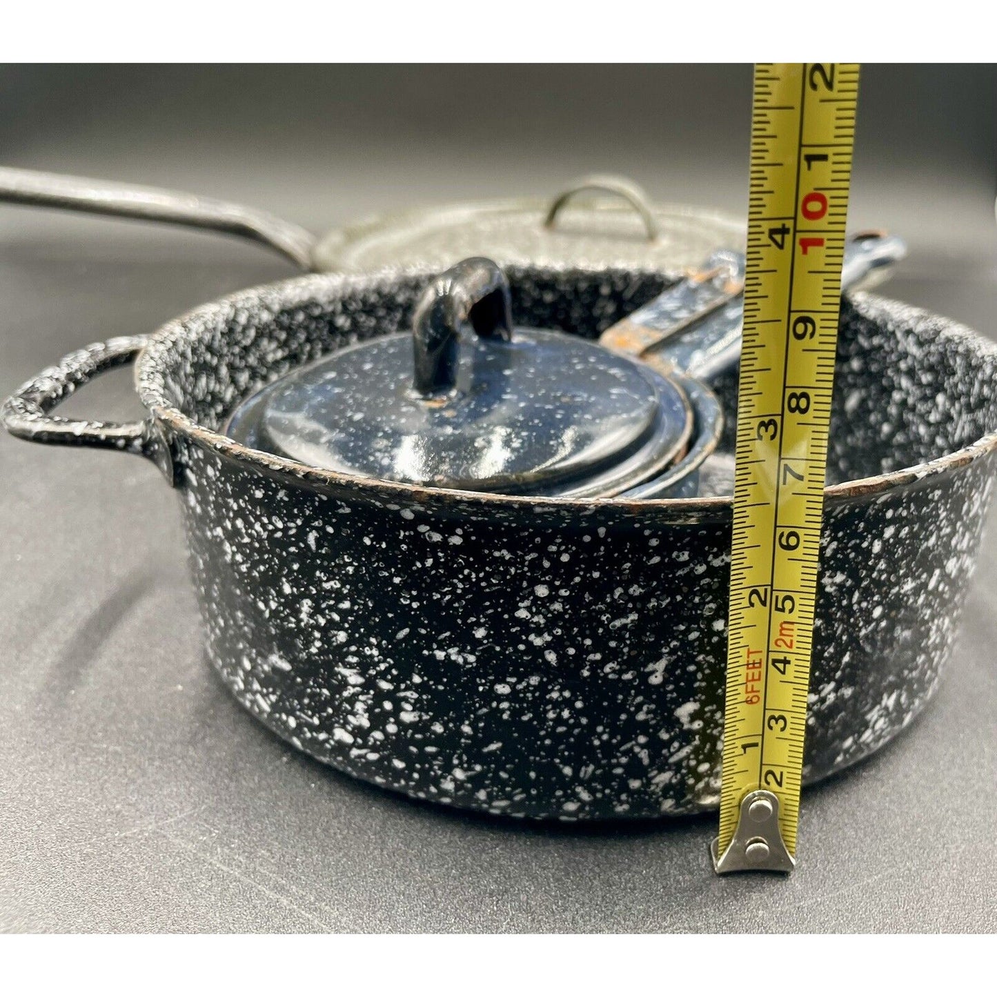 Six Piece Vintage Enameled Cookware (A3) - Vintosh Vintage