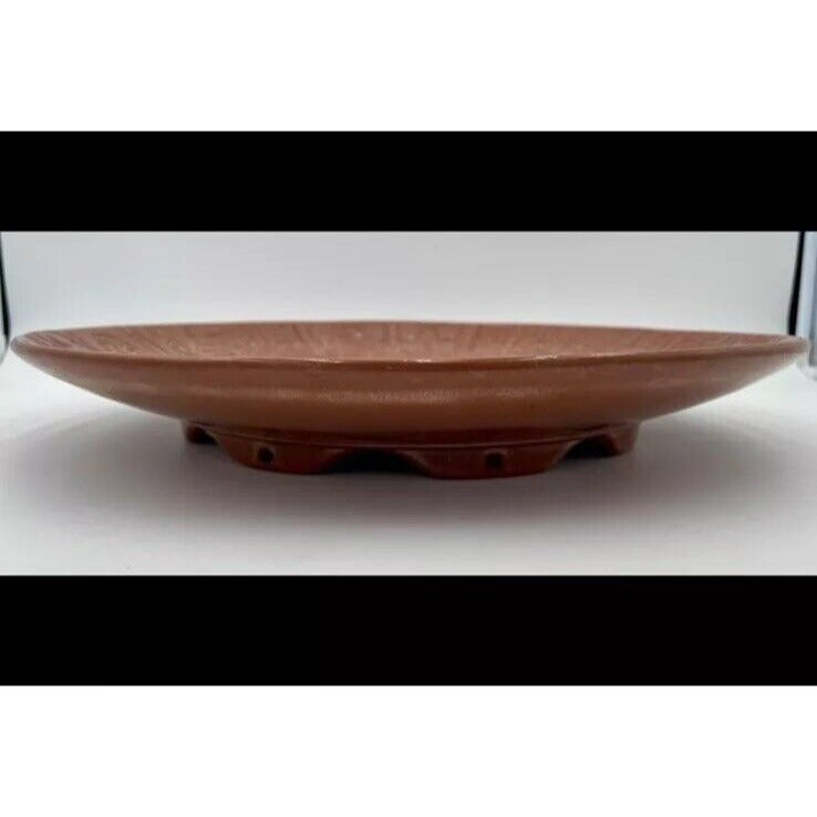 Vintage Frankoma Mayan Aztec Plainsman Brown 7FC Round Chop Plate (C1) - Vintosh Vintage