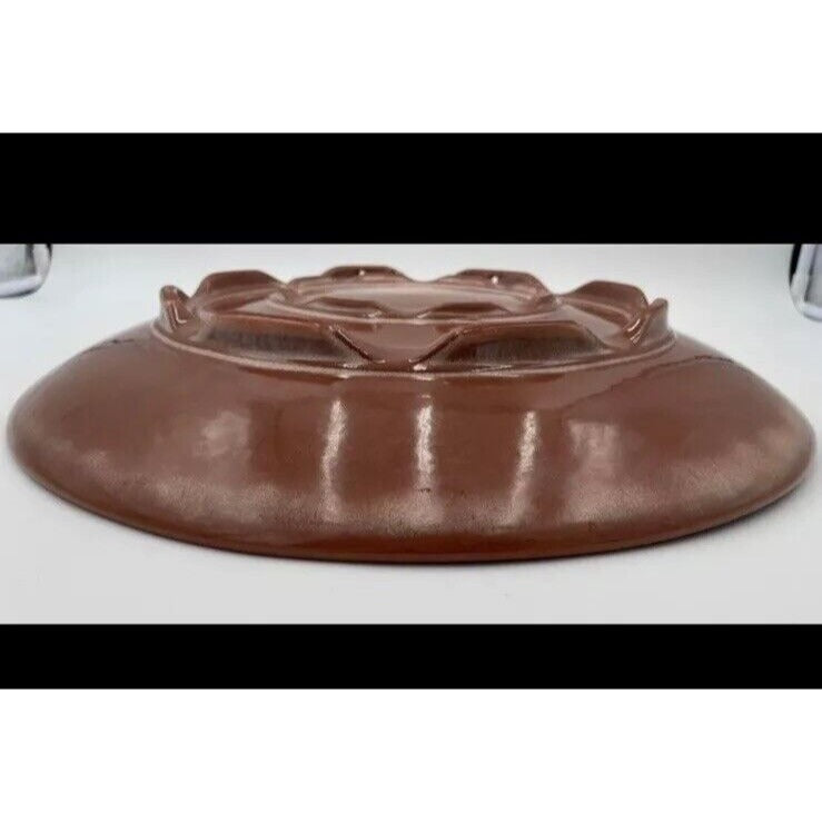 Vintage Frankoma Mayan Aztec Plainsman Brown 7FC Round Chop Plate (C1) - Vintosh Vintage