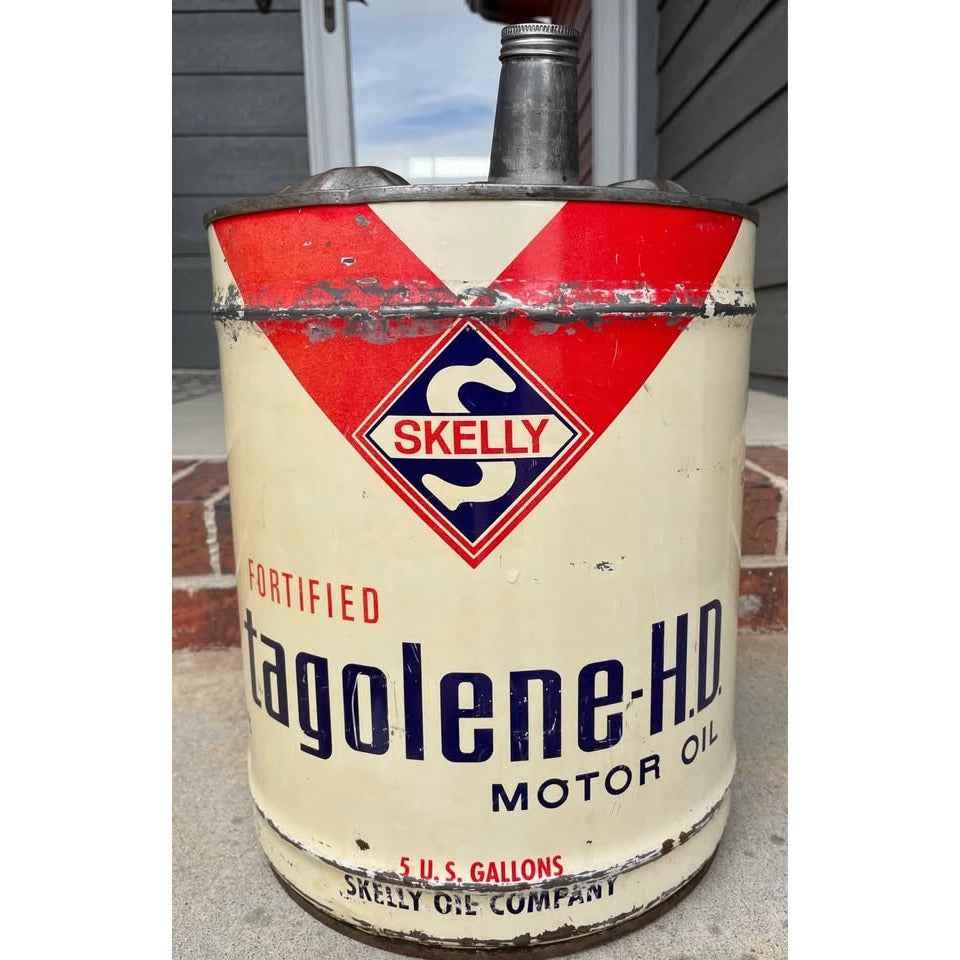 1973 Skelly Fortified Tangolene HD Motor Oil Can