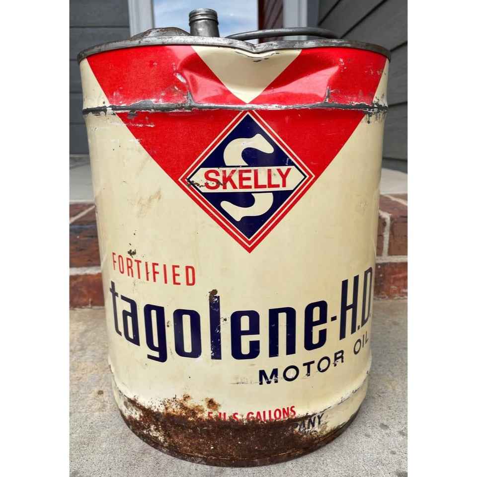 1973 Skelly Fortified Tangolene HD Motor Oil Can