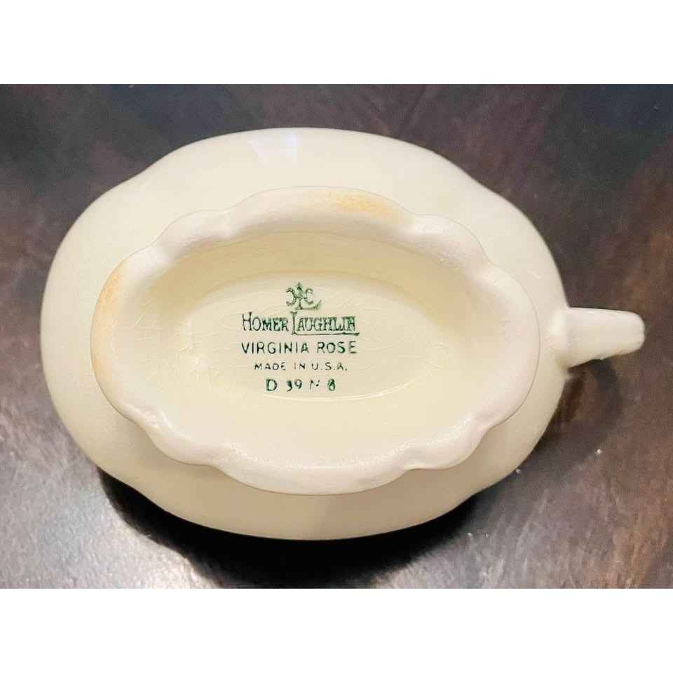 Homer Laughlin Virginia RosePatrician Design Footed Gravy Boat (C3)