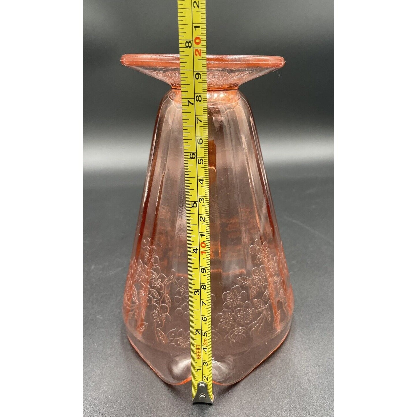 1930s Jeannette Cherry Blossom Pink Depression Glass 36 Oz Pitcher (D7) - Vintosh Vintage