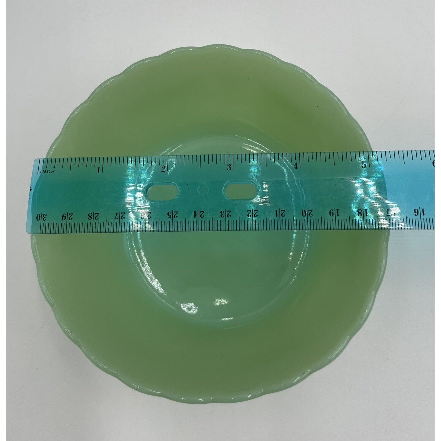 Vintage Jadeite Three Footed Scalloped Rim Bulb Bowl (B2) - Vintosh Vintage