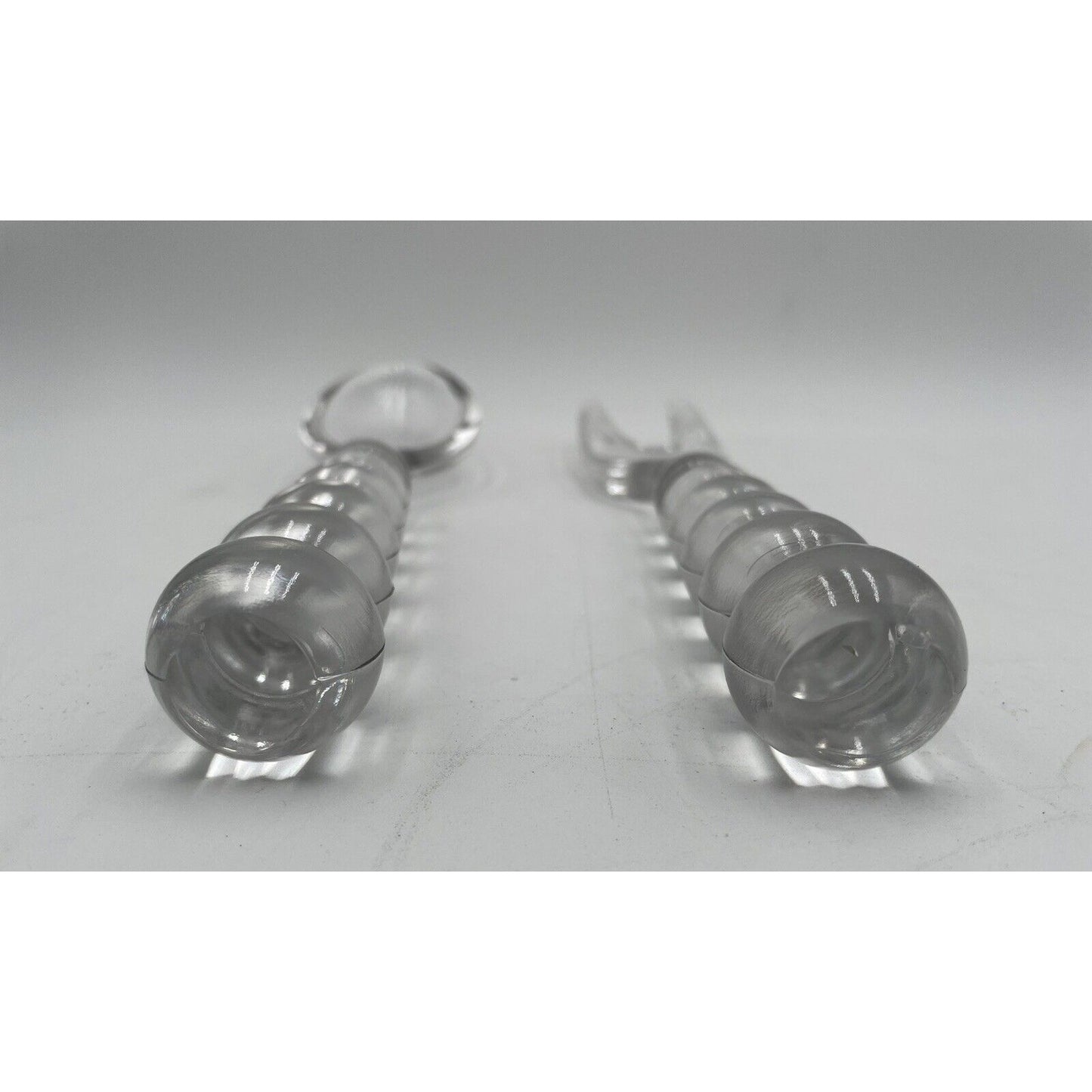 Vintage 1970s Imperial Glass Candlewick Fork & Spoon Salad Serving Set (B2) - Vintosh Vintage