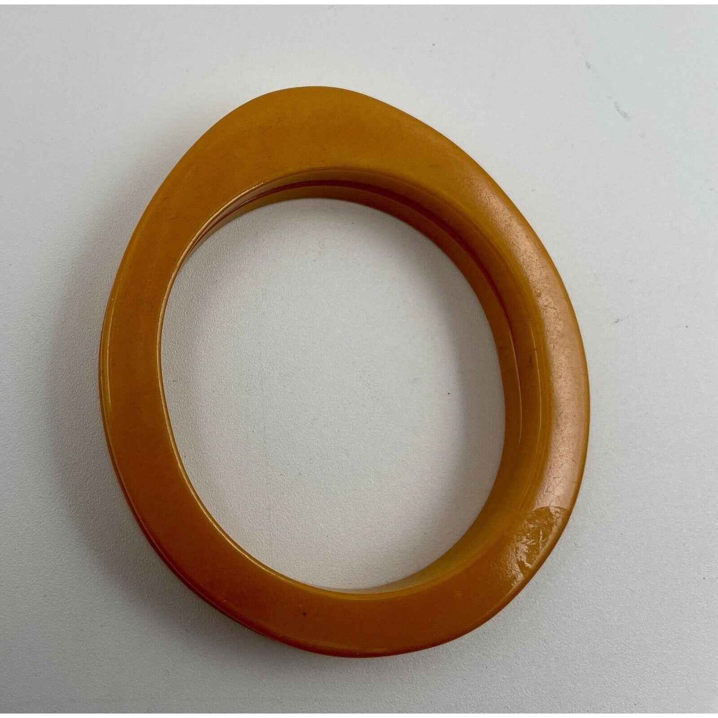Two ART DECO Oblong Butterscotch Bakelite Bangle Bracelets (D5)