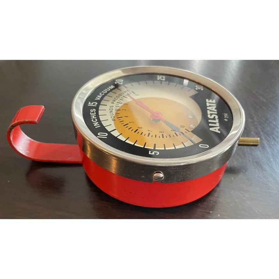 Vintage ALLSTATE VACUUM/ PRESSURE GAUGE 2114 (C2)