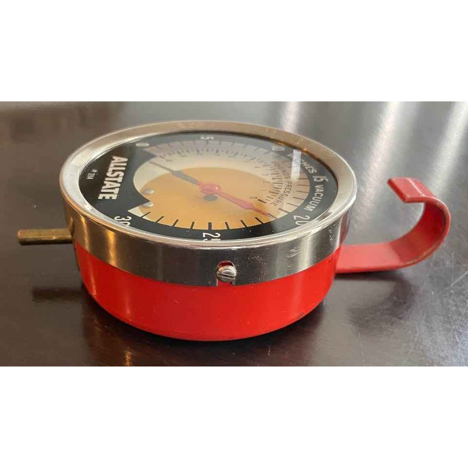 Vintage ALLSTATE VACUUM/ PRESSURE GAUGE 2114 (C2)