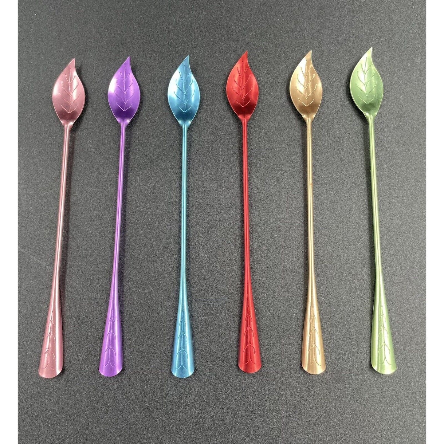 Vintage Tallstirs Anodized Aluminum Leaf Drink Stirrers (B7) - Vintosh Vintage