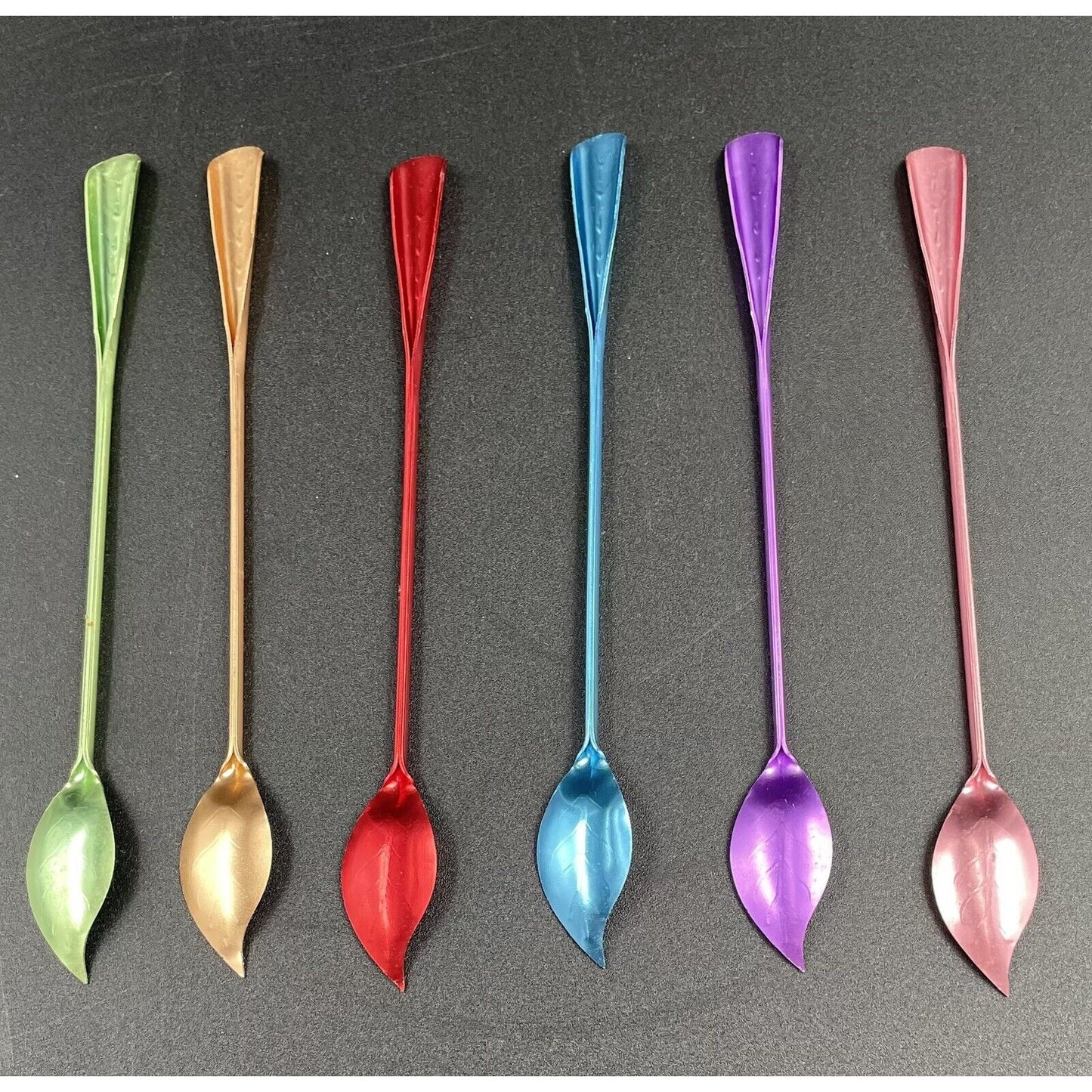 Vintage Tallstirs Anodized Aluminum Leaf Drink Stirrers (B7) - Vintosh Vintage