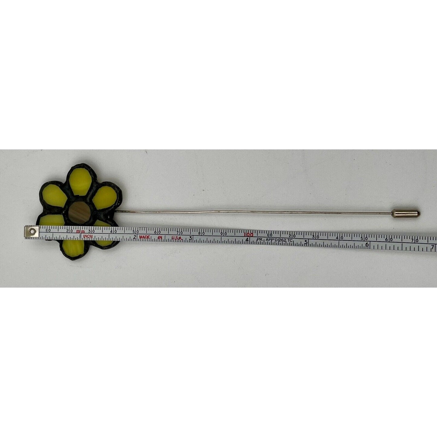 Vintage Stain Glass Sunflower Hat Pin - Vintosh Vintage