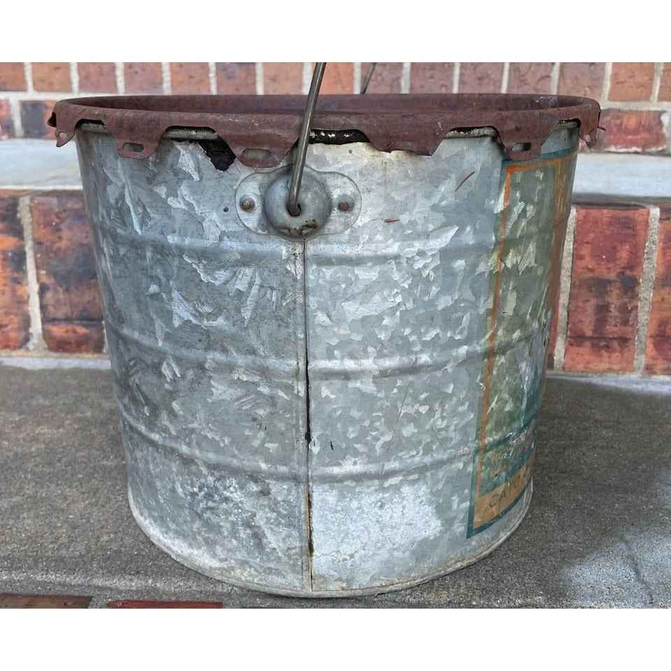 Vintage Wanda Grease Bucket with Metal Handle