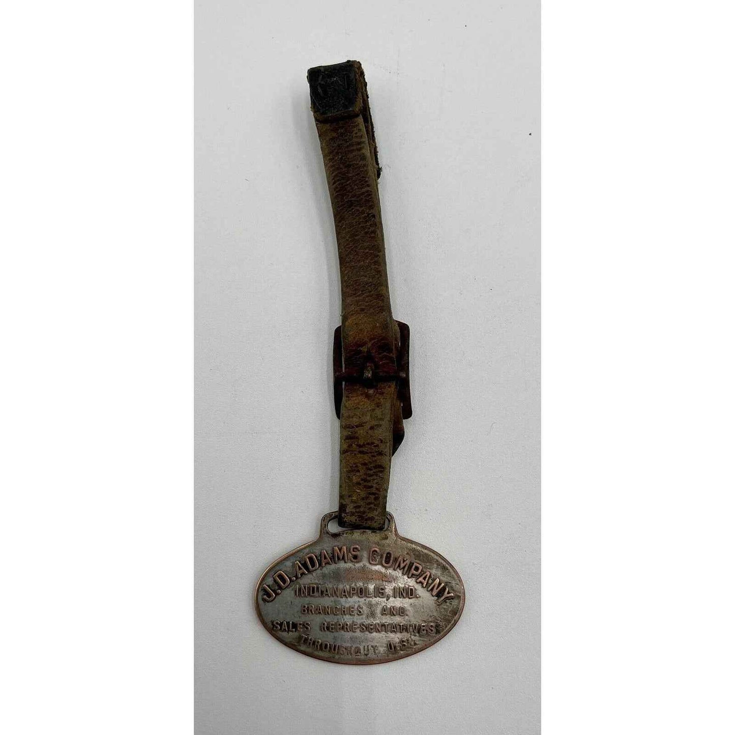 Vintage Adams Road Machinery Pocket Watch Fob w/ Original Strap (C7)