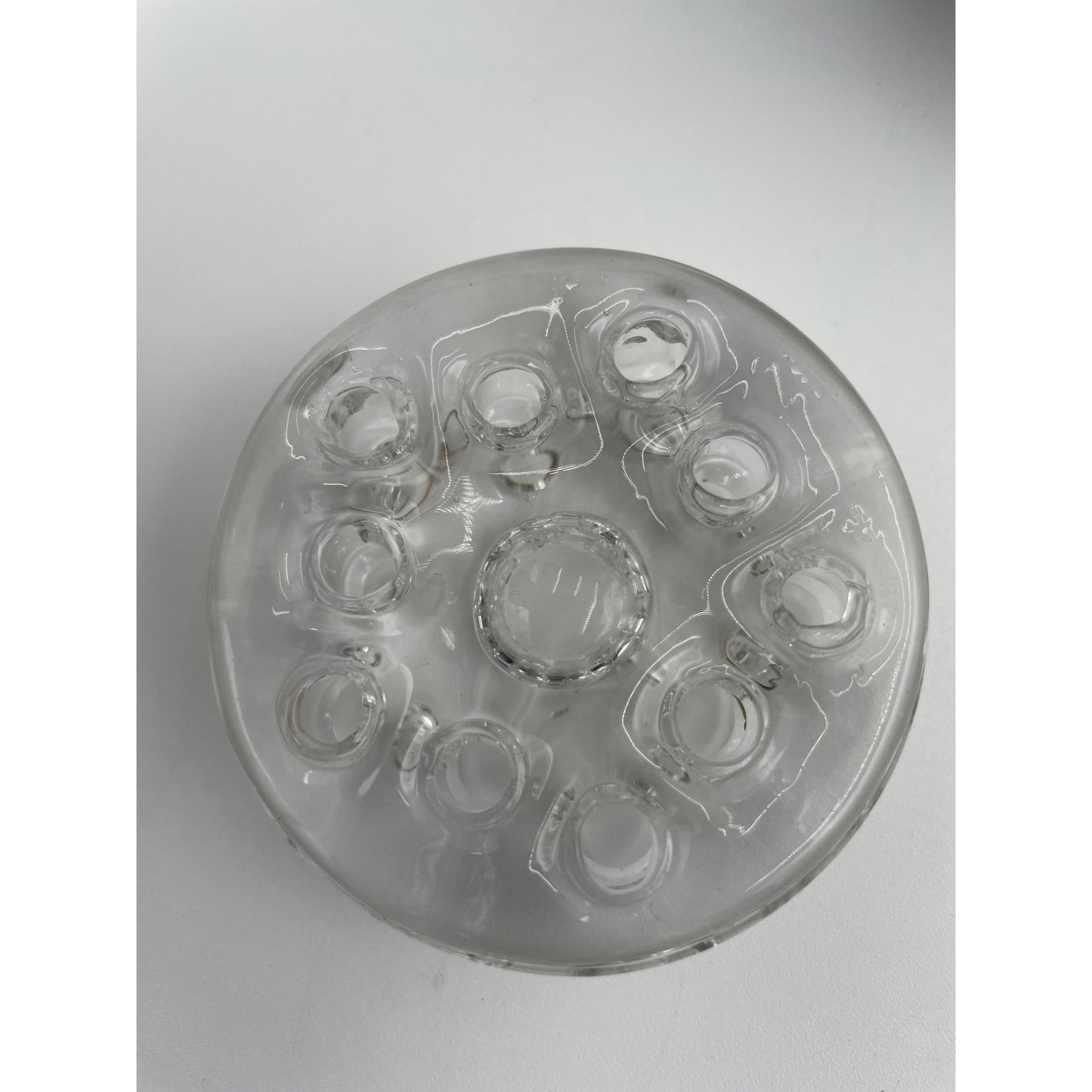 Vintage Viking Black Glass Flowerlite Three Footed Vase With Clear Glass Top - Vintosh Vintage