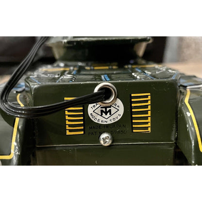 Vintage Japan "MODERN TOYS" Battery Operated Tin Toy Military Tank M-71 (B3) - Vintosh Vintage