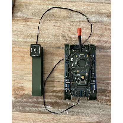 Vintage Japan "MODERN TOYS" Battery Operated Tin Toy Military Tank M-71 (B3) - Vintosh Vintage