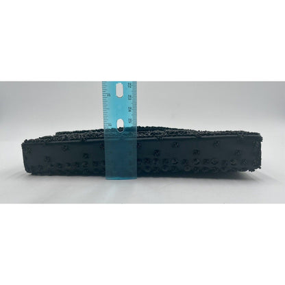 1960s Sharonee Black Beaded & Sequin Clutch Evening Handbag - Hong Kong (A5) - Vintosh Vintage