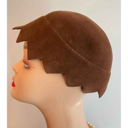 Vintage Scalloped Velour Hat By Original Design By Madcaps