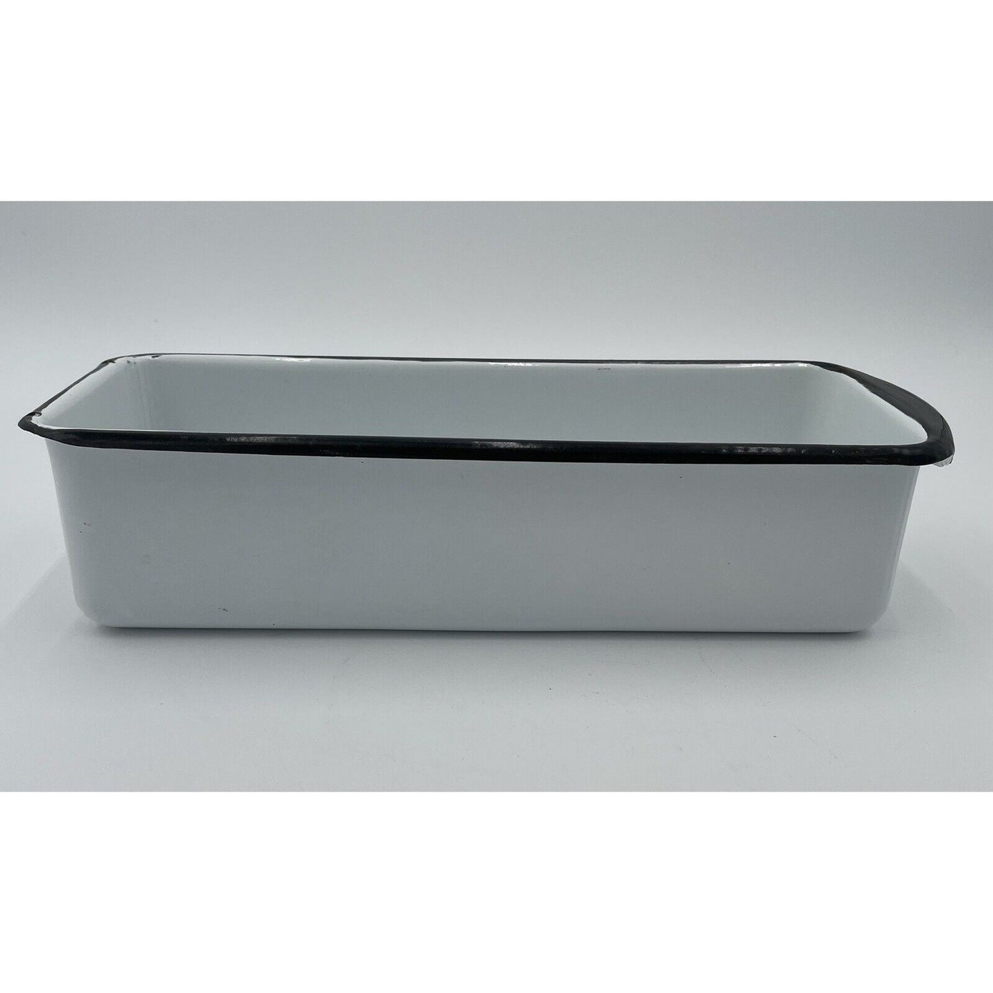 Vintage White Enamelware Medical Instrument Tray - Rectangular With Handle - Vintosh Vintage