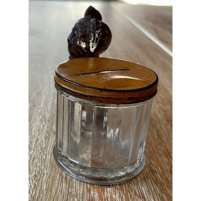 Antique L E Smith Co. GLASS Dog & Barrel Coin Bank (B4) - Vintosh Vintage