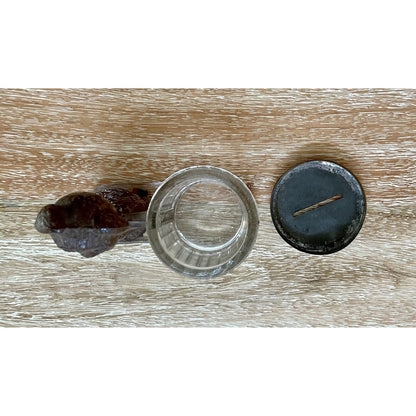 Antique L E Smith Co. GLASS Dog & Barrel Coin Bank (B4) - Vintosh Vintage