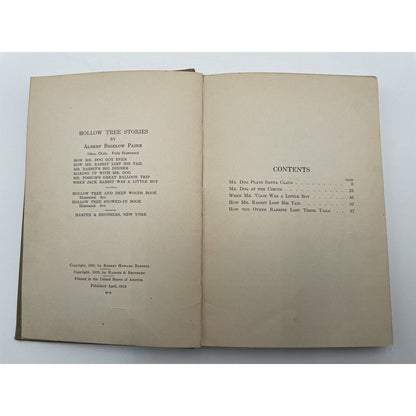 Hollow Tree Stories - How Mr Rabbit Lost His Tail by Albert Bigelow Paine (C8) - Vintosh Vintage