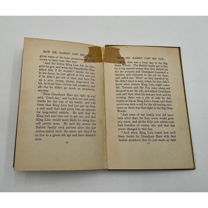 Hollow Tree Stories - How Mr Rabbit Lost His Tail by Albert Bigelow Paine (C8) - Vintosh Vintage