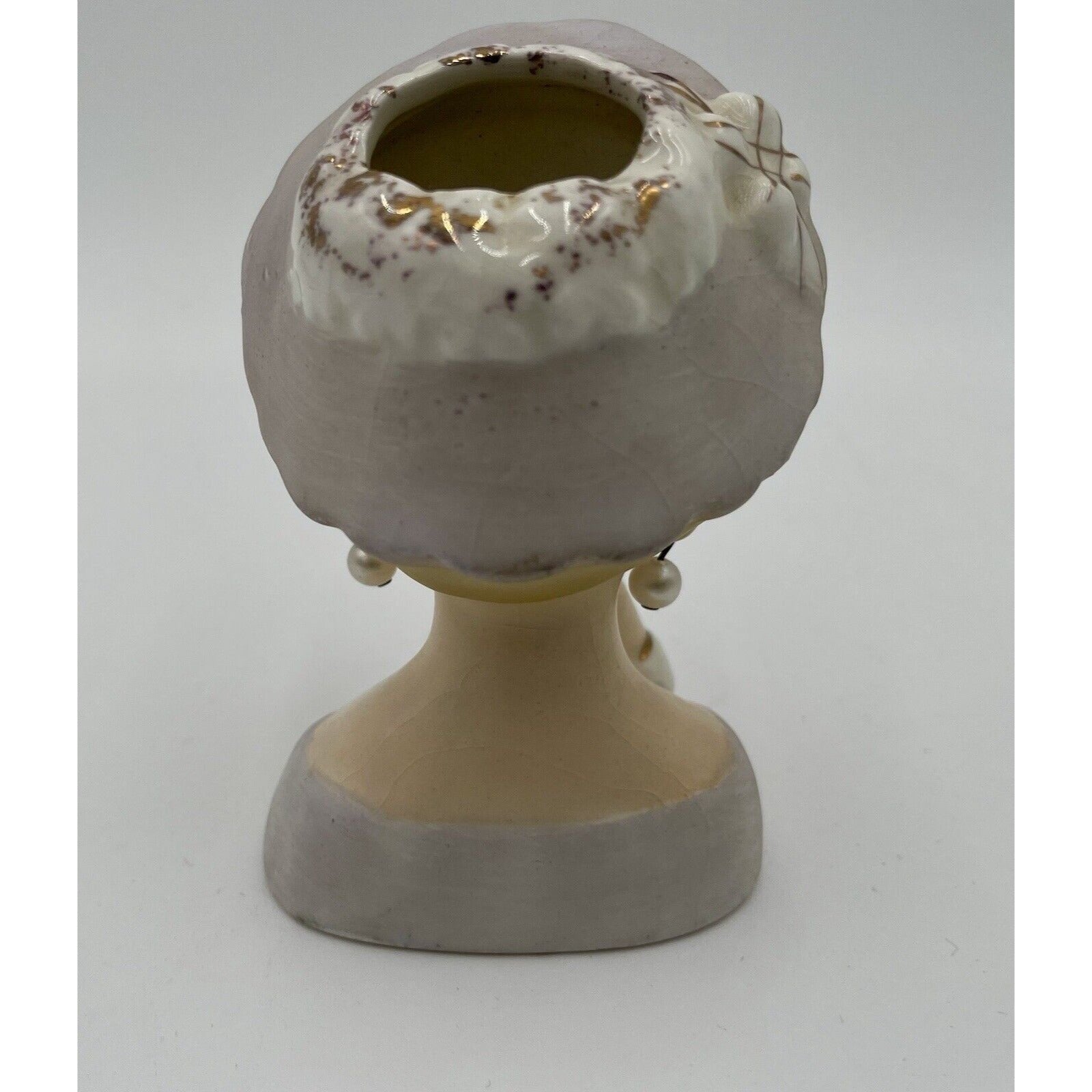 Inarco Miniature Lady Head Vase Original Label 1963 - Vintosh Vintage