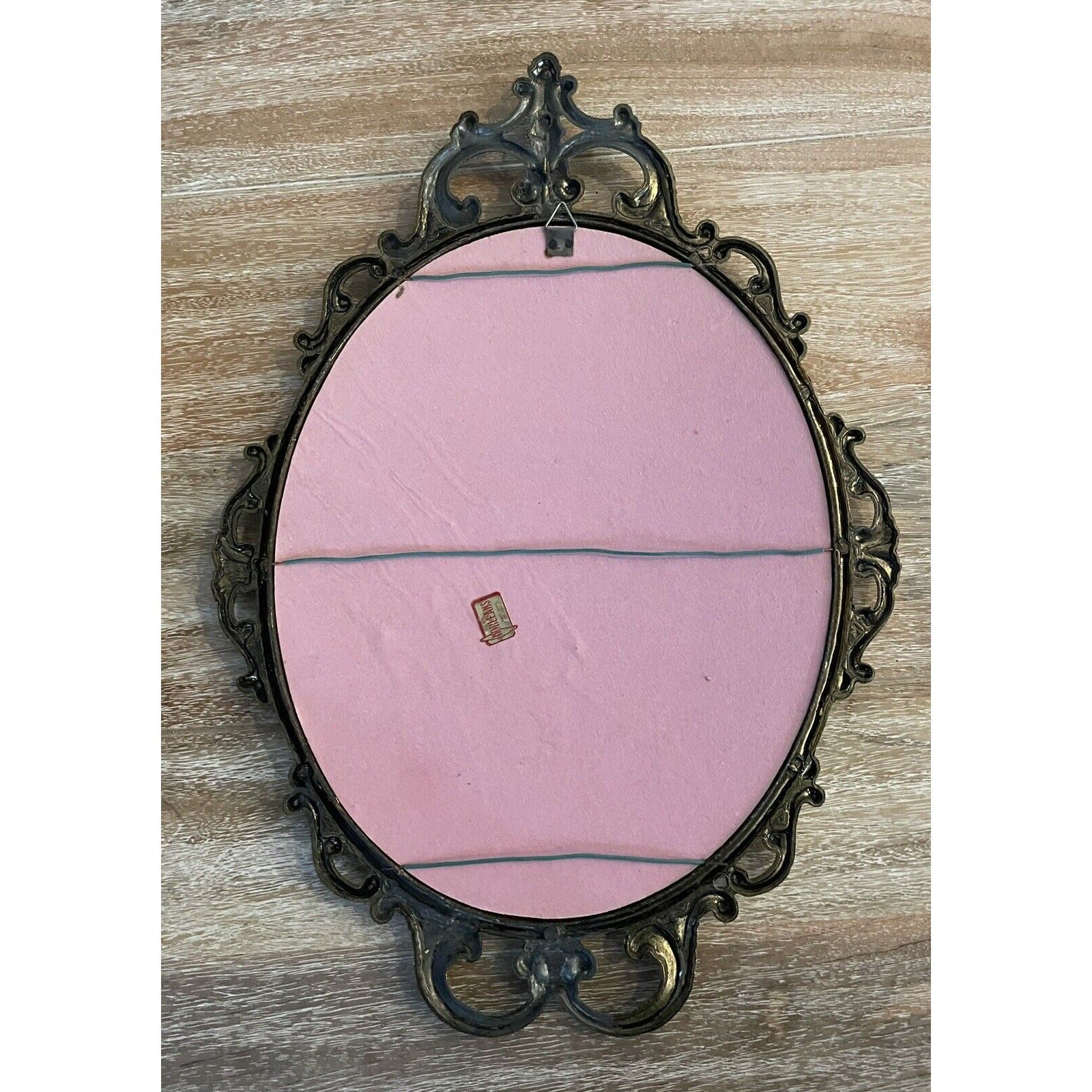 Blue Boy Gainsborough Baroque  Ornate Oval Brass Frame 17"x12" ConvexGlass Italy - Vintosh Vintage